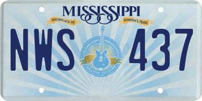 MS license plate NWS437