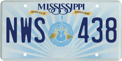 MS license plate NWS438