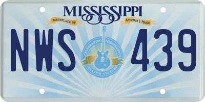 MS license plate NWS439
