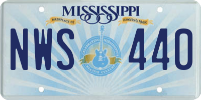 MS license plate NWS440
