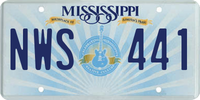 MS license plate NWS441