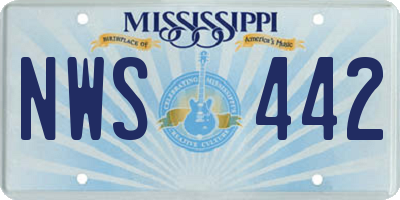 MS license plate NWS442