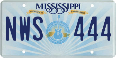 MS license plate NWS444