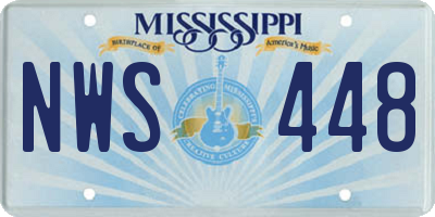MS license plate NWS448