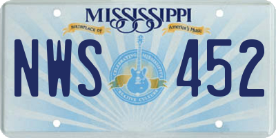 MS license plate NWS452