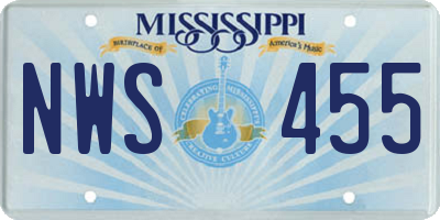 MS license plate NWS455