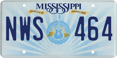 MS license plate NWS464
