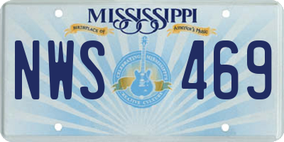 MS license plate NWS469