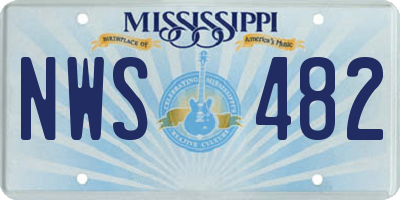MS license plate NWS482