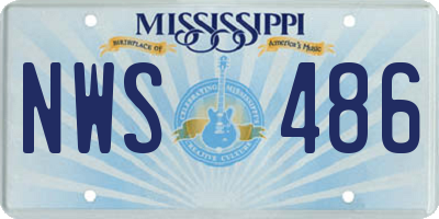 MS license plate NWS486
