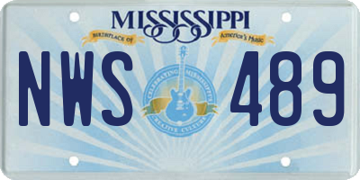 MS license plate NWS489