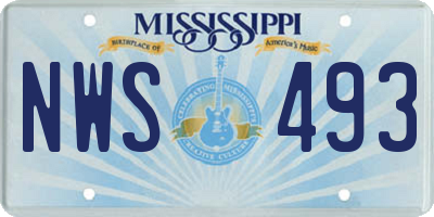 MS license plate NWS493
