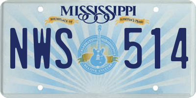 MS license plate NWS514