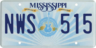 MS license plate NWS515