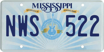 MS license plate NWS522