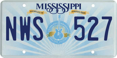 MS license plate NWS527