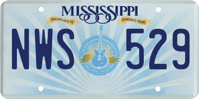 MS license plate NWS529