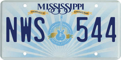 MS license plate NWS544