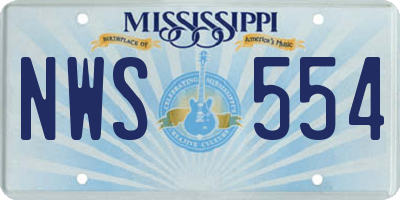 MS license plate NWS554