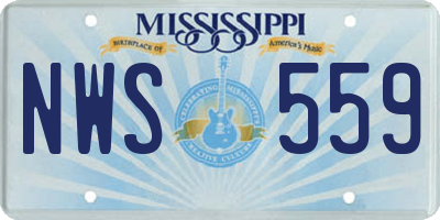 MS license plate NWS559