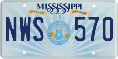 MS license plate NWS570