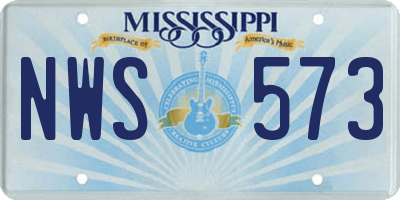 MS license plate NWS573