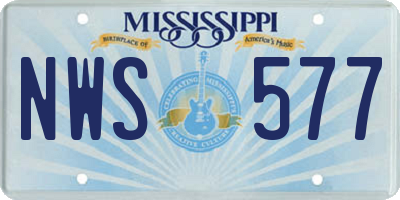 MS license plate NWS577