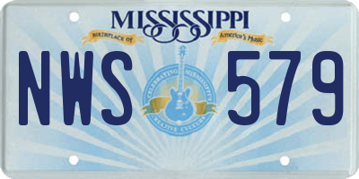 MS license plate NWS579