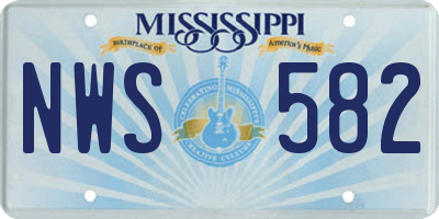 MS license plate NWS582