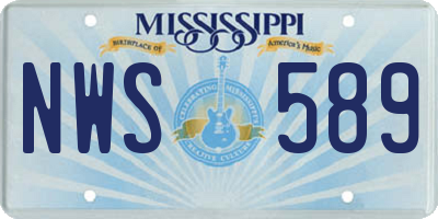 MS license plate NWS589