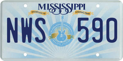 MS license plate NWS590
