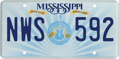 MS license plate NWS592