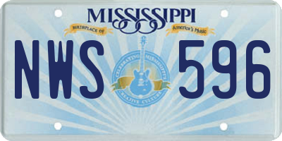 MS license plate NWS596