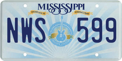 MS license plate NWS599
