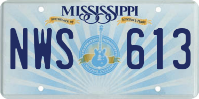 MS license plate NWS613