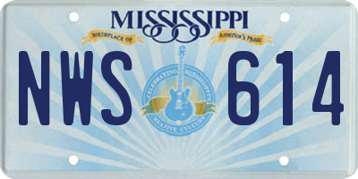 MS license plate NWS614
