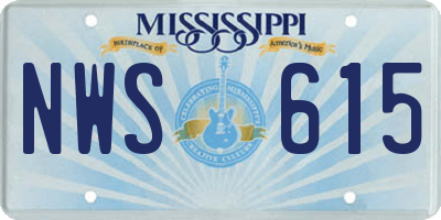 MS license plate NWS615