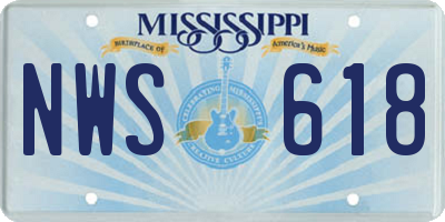MS license plate NWS618