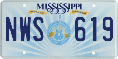MS license plate NWS619
