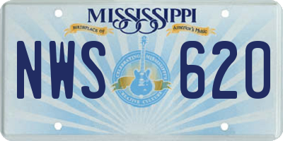 MS license plate NWS620