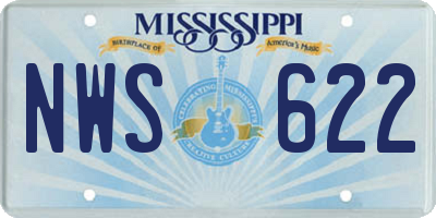 MS license plate NWS622