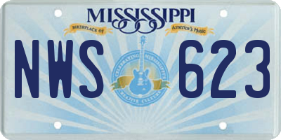 MS license plate NWS623