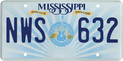 MS license plate NWS632