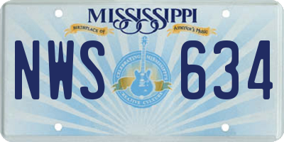 MS license plate NWS634