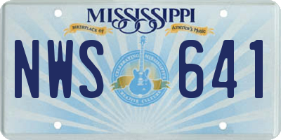MS license plate NWS641