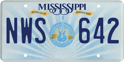 MS license plate NWS642