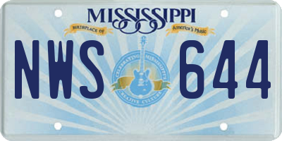 MS license plate NWS644