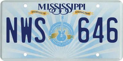MS license plate NWS646