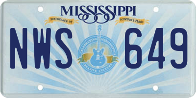 MS license plate NWS649