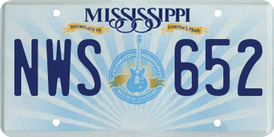 MS license plate NWS652